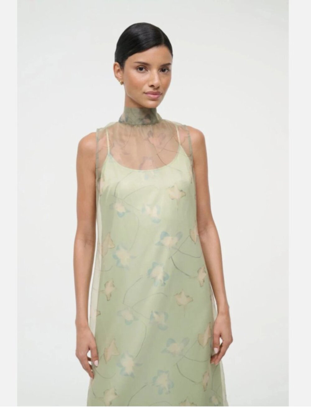 STAUD Albee Maxi Dress Gown in Botanical Moss Green - Picture 5 of 10